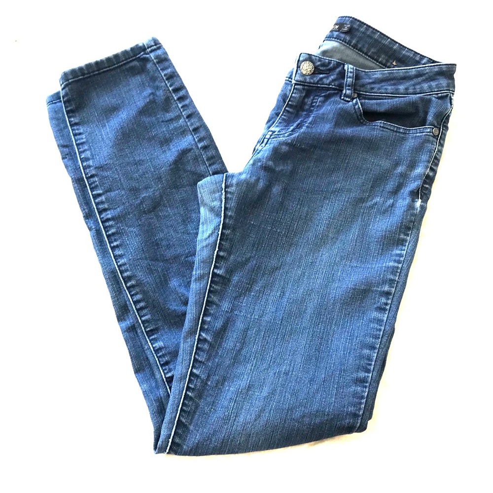 PrAna Skinny Denim Blue Jeans Size 2/26 medium Wash Low Rise Pockets